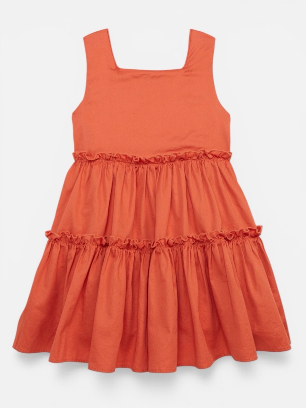 Habitual Girls Rust Tiered Babydoll Dress Sleeveless Lined 4T